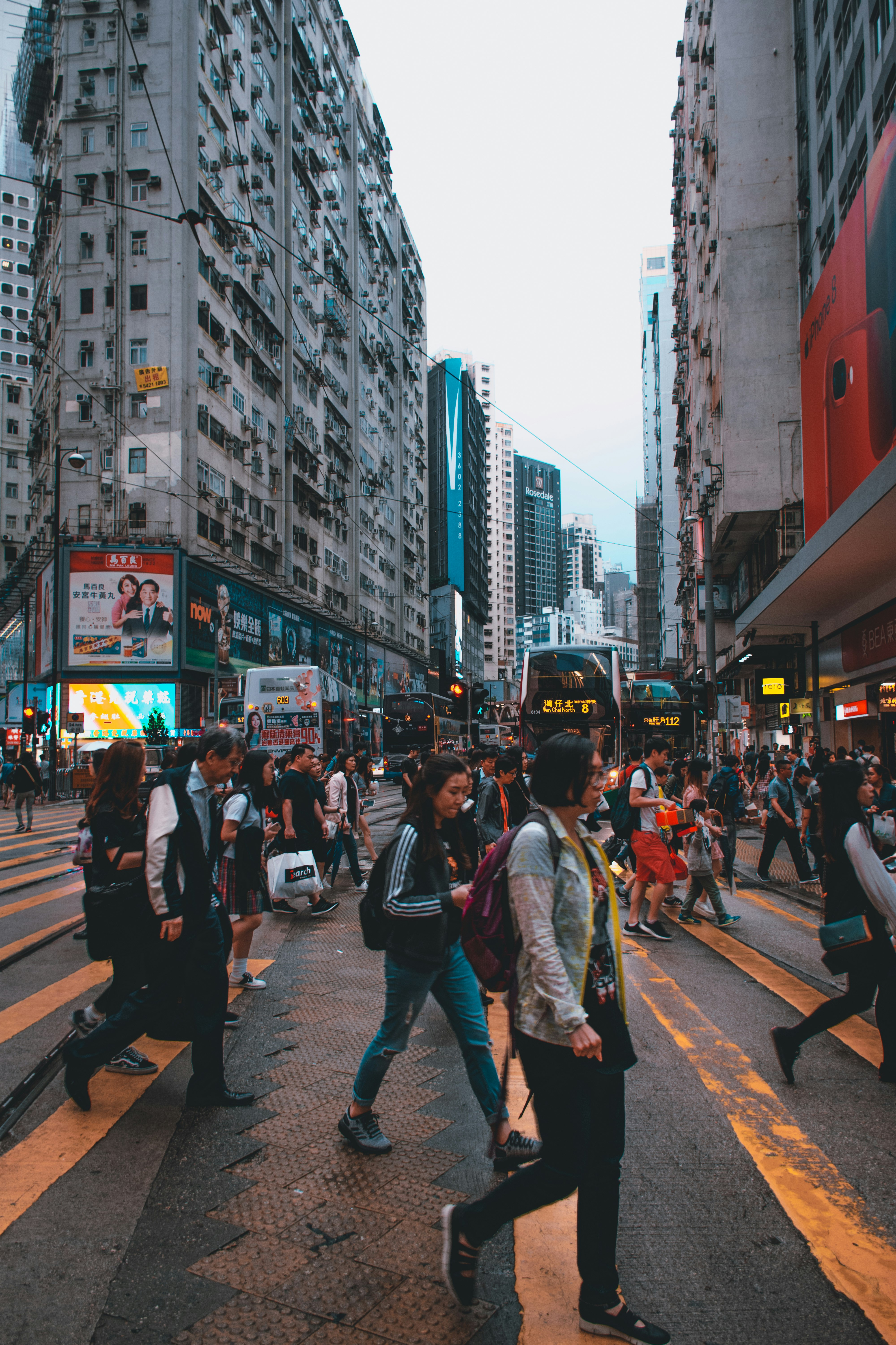 people crossing road